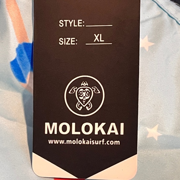 Molokai Mens Swim Ice Cream Trunks Quick Dry Elastic Waist Drawstring XL - Picture 6 of 8